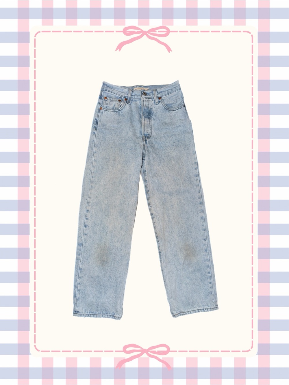 Levi's Light Blue RibCage Straight Leg Jeans